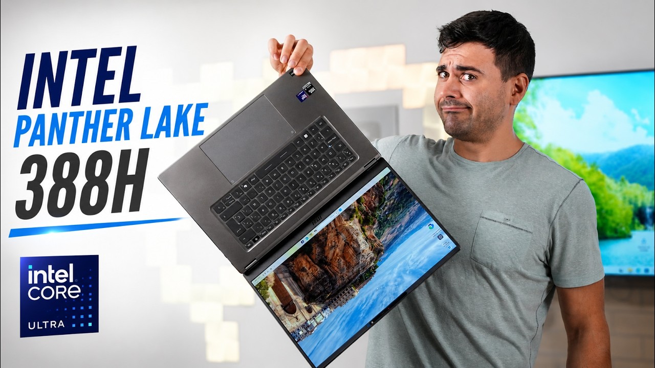 YouTube post by @TorotochoReviews for Fashion Force Finds. Caption reads: INTEL PANTHER LAKE 388H: AS GOOD AS THEY PROMISED?.