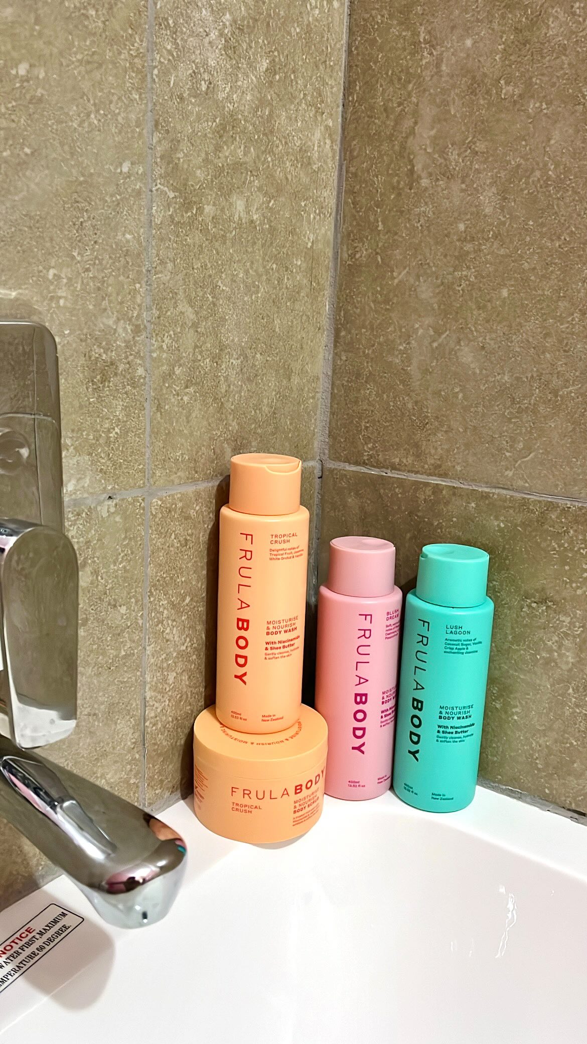 Instagram post by @mmaselaelo_m for Frulabeauty. Caption reads: [...] 😍 The body care range from @frulabeauty....