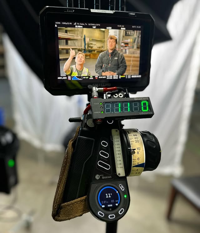 Instagram post by @gabe_twigg for SmallHD. Caption reads: Director @deterpelap approves whatever is going on....