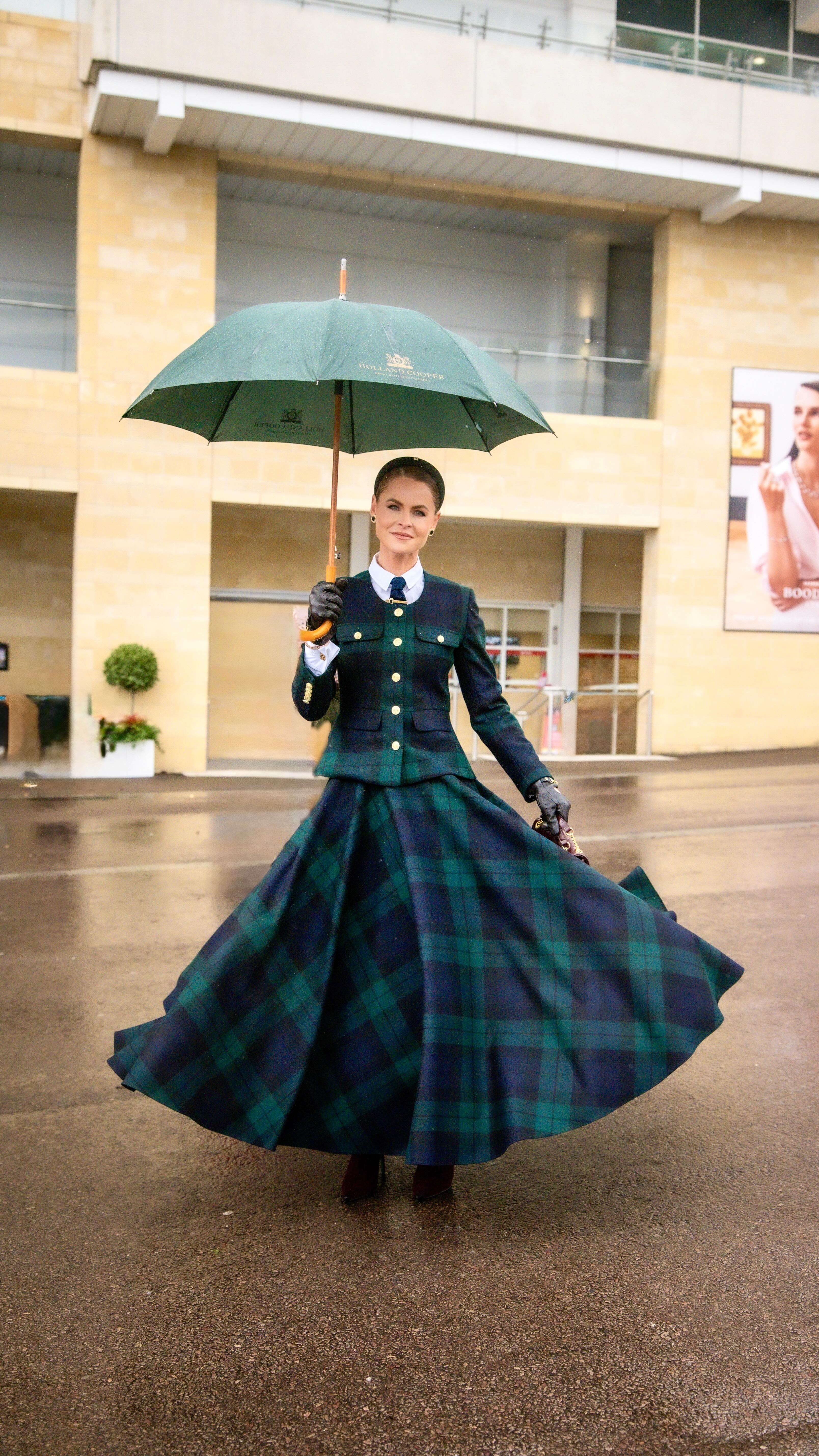 Instagram post by @jadehollandcooper for Holland Cooper. Caption reads: Day one at the Cheltenham November Meet -
the....