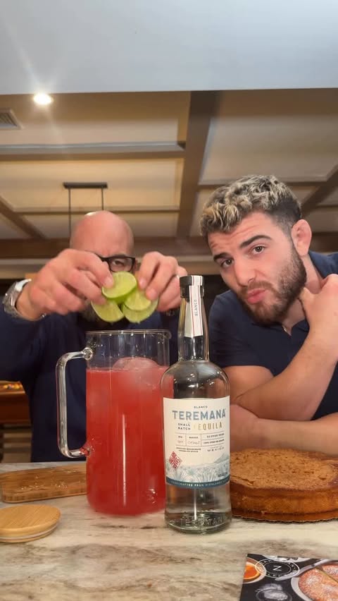 Instagram post by @johnnydrinks_ for Goldbelly. Caption reads: Cake + Tequila = The Perfect Pairing 🎂 🍸....