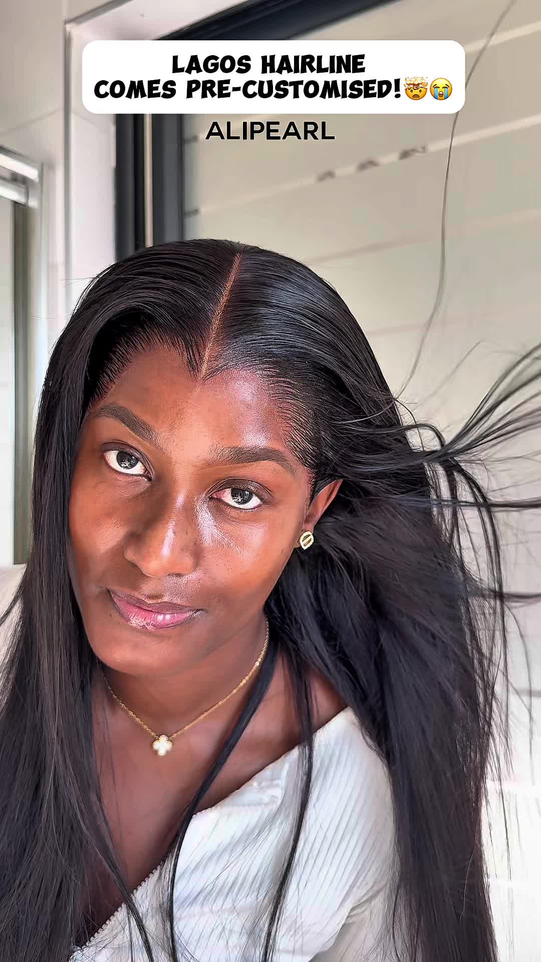 TikTok post by @sanelebaloyi2 for Alipearl Hair. Caption reads: Lagos hairline ready😭  @alipearlhair_official ....