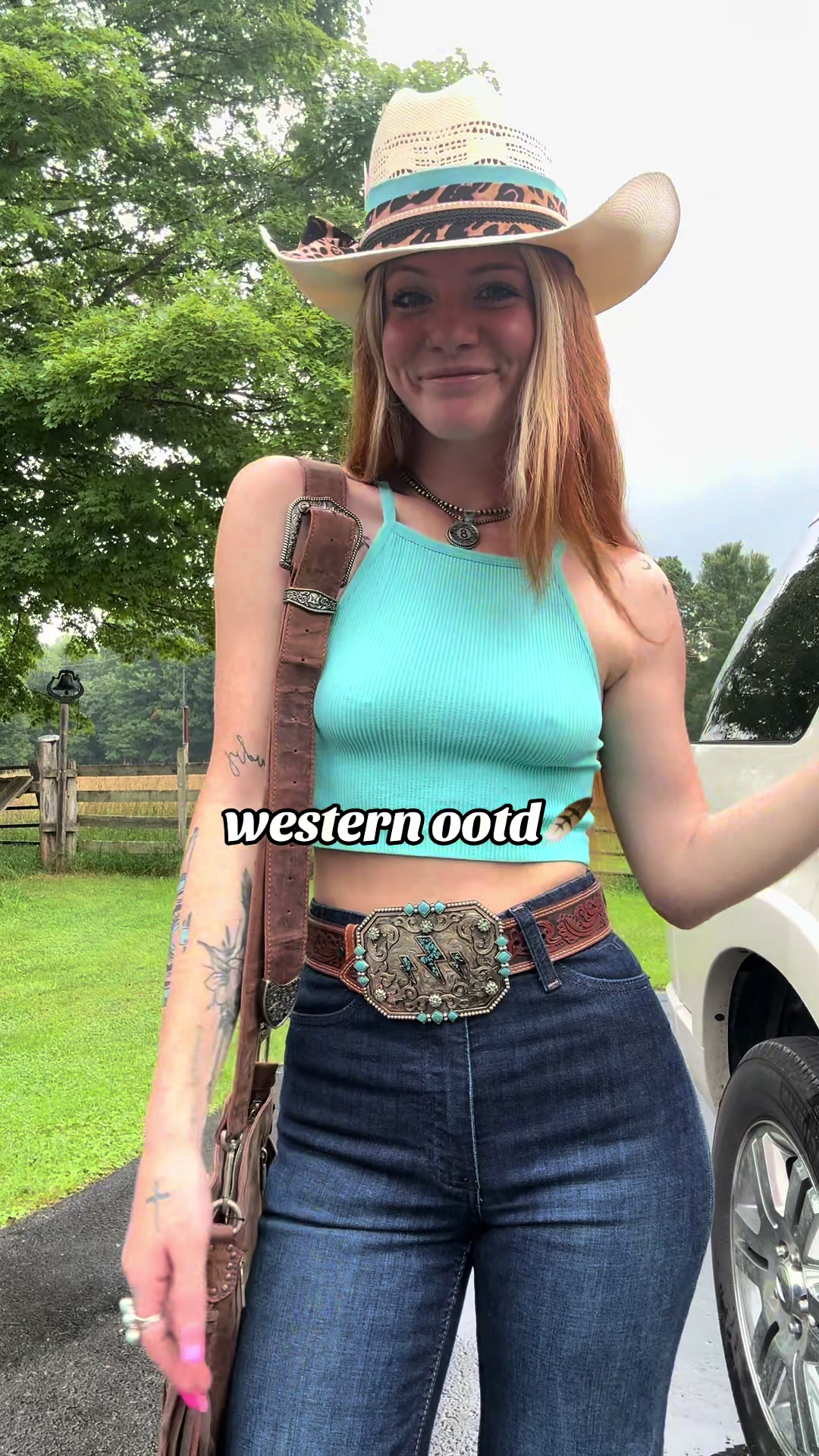 TikTok post by @punchyginger for Molly’s Custom Silver. Caption reads: simple, cute, punchy belt from @Molly's Custom....