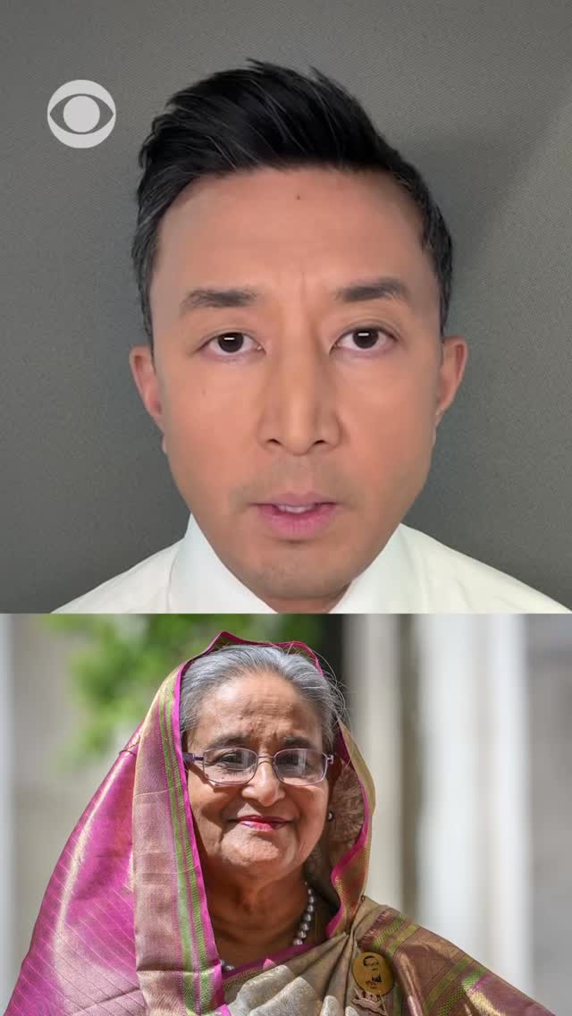 Instagram post by @ramyinocencio for CBS News. Caption reads: Bangladesh just sentenced its 78-year-old former....