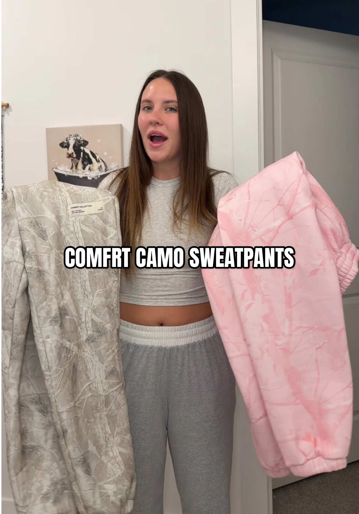 TikTok post by @kaitbrittendall for Comfrt. Caption reads: @Comfrt #fyp #tiktokshop #comfrt #comfrtcamo [...].