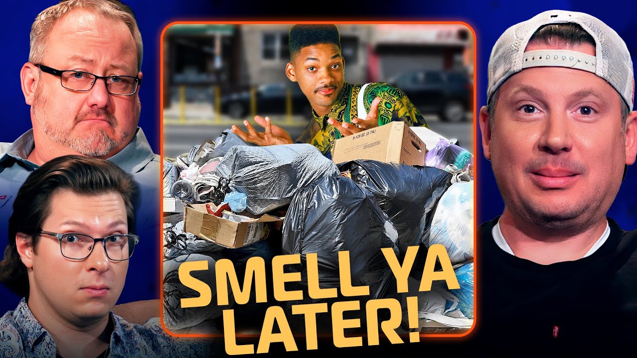 YouTube post by @NormalWorld for Chefman. Caption reads: Philly Garbageman Strike Chaos | Ep 278.