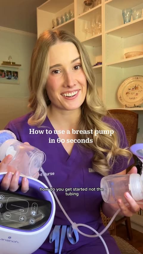 Instagram post by @karathebabynurse for Lansinoh. Caption reads: [...] putting back together. Happy pumping!....