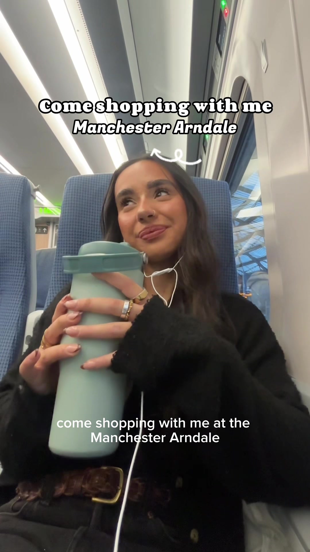 TikTok post by @mialaurenkara for Accessorize. Caption reads: AD| POV: Christmas shopping at @Manchester Arndale....