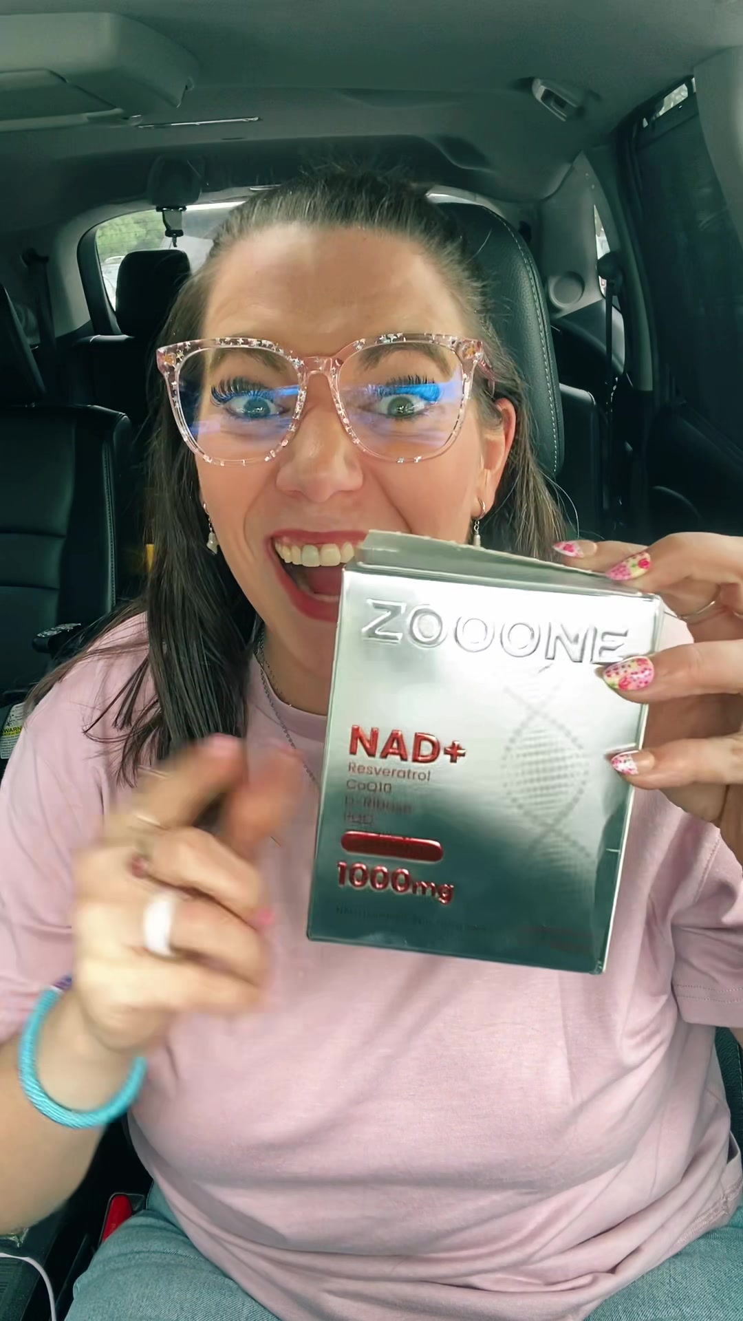 TikTok post by @seryder for ZOOONE NATURE. Caption reads: @ZOOONE NATURE Trying the viral NAD+ drink [...].
