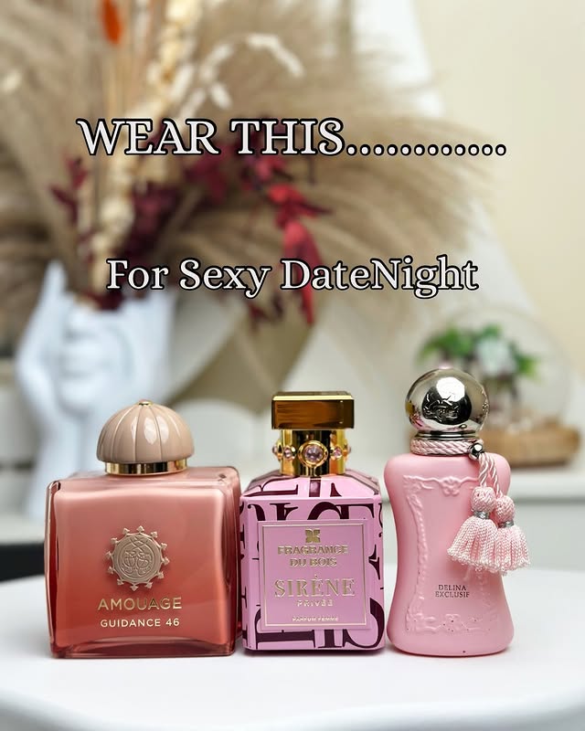 Instagram post by @vicckyalfa for The Perfume Shop. Caption reads: Three fragrances, the same vibe; Which slide are....