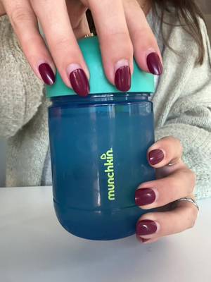 TikTok post by @abbs.bowling for Munchkin. Caption reads: [...] my toddler’s favorite to drink out of....