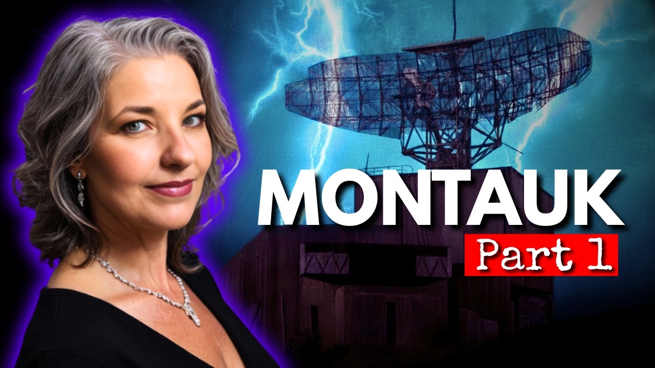 YouTube post by @TheInBetweenTales for Podbean. Caption reads: MONTAUK: The Real-Life Stranger Things.