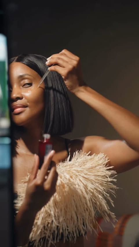 Instagram post by @lunathimampofu for L'Oréal Paris. Caption reads: Work smarter, not harder - your skincare included.....