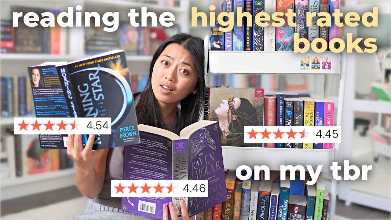 YouTube post by @jaimefok for BookoftheMonth. Caption reads: reading the HIGHEST RATED books on my TBR 📚⭐️ |....