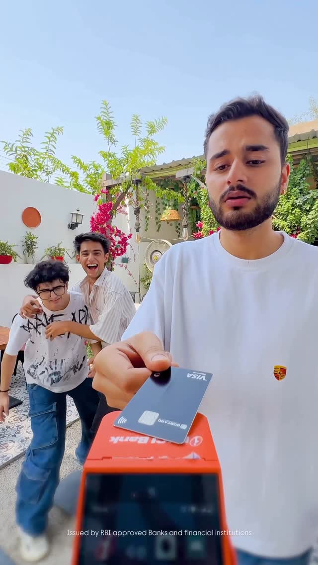 Instagram post by @whomoppy for OneCard. Caption reads: Saving money the best way 😂.