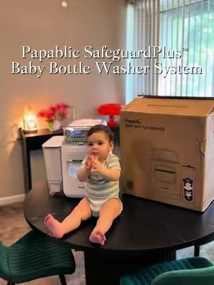TikTok post by @sefikdila for Papablic. Caption reads: @papablicofficial Baby bottle cleaning just got....