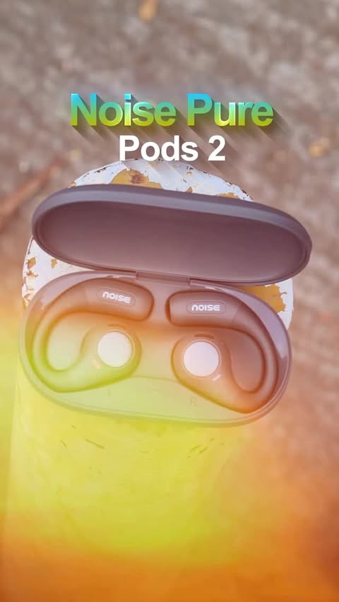 Instagram post by @marathitech.mulga for Noise. Caption reads: हे earbuds खरंच पडत नाहीत 😳🔥 Noise Pure Pods 2 .....
