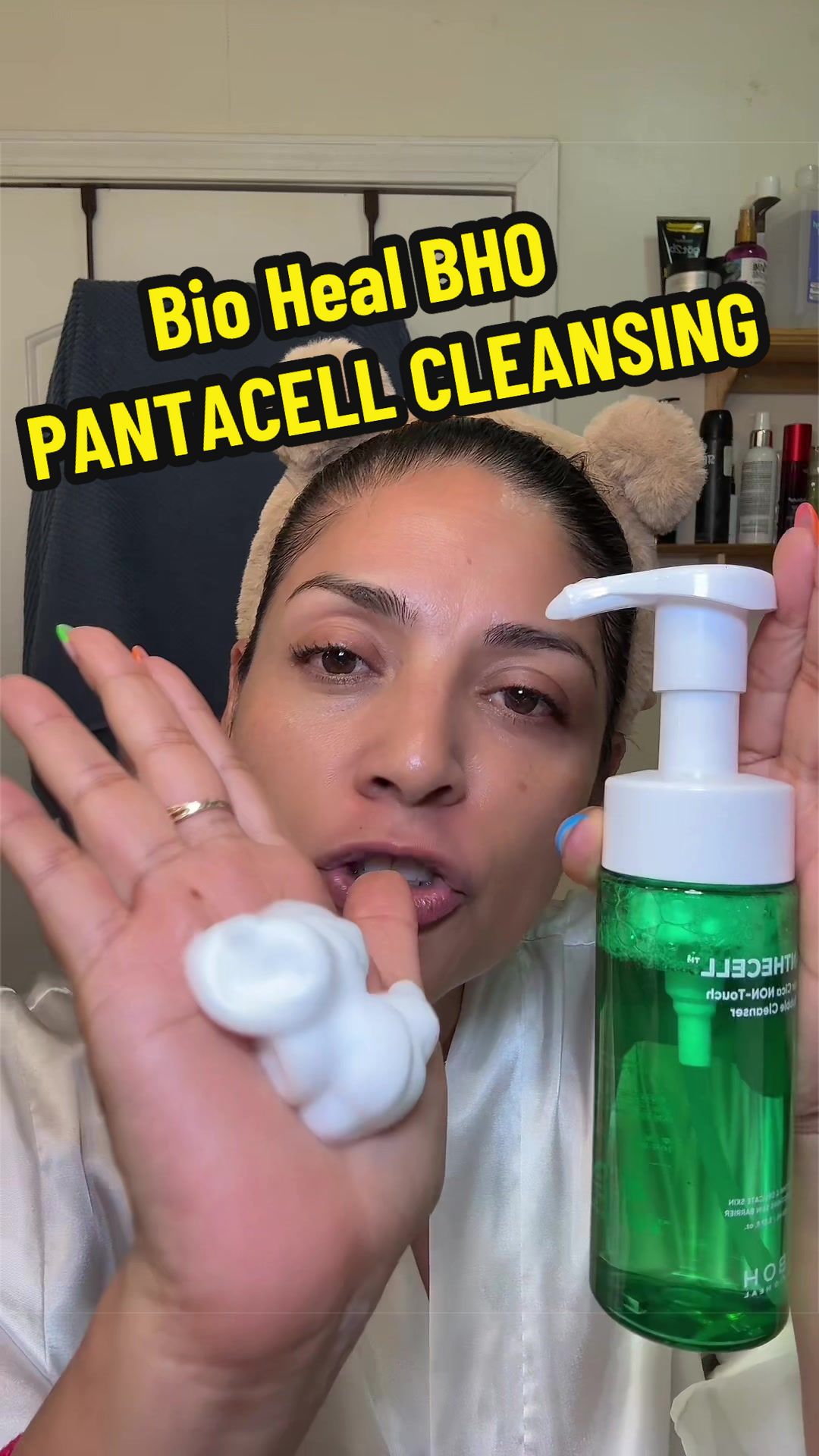 TikTok post by an influencer for BIOHEAL BOH. Caption reads: [...] skin this is your wash@BIOHEAL BOH....