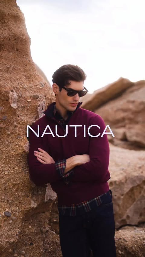 Instagram post by @emiliosmarku for Nautica. Caption reads: [...] forest air by afternoon. With Nautica.....