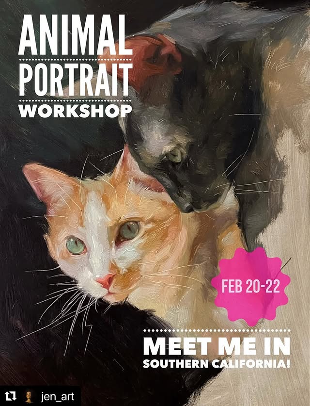 Instagram post by @jen_art for Trekell Art Supplies. Caption reads: Workshop with @jen_art!!! ・・・ Follow the link in....