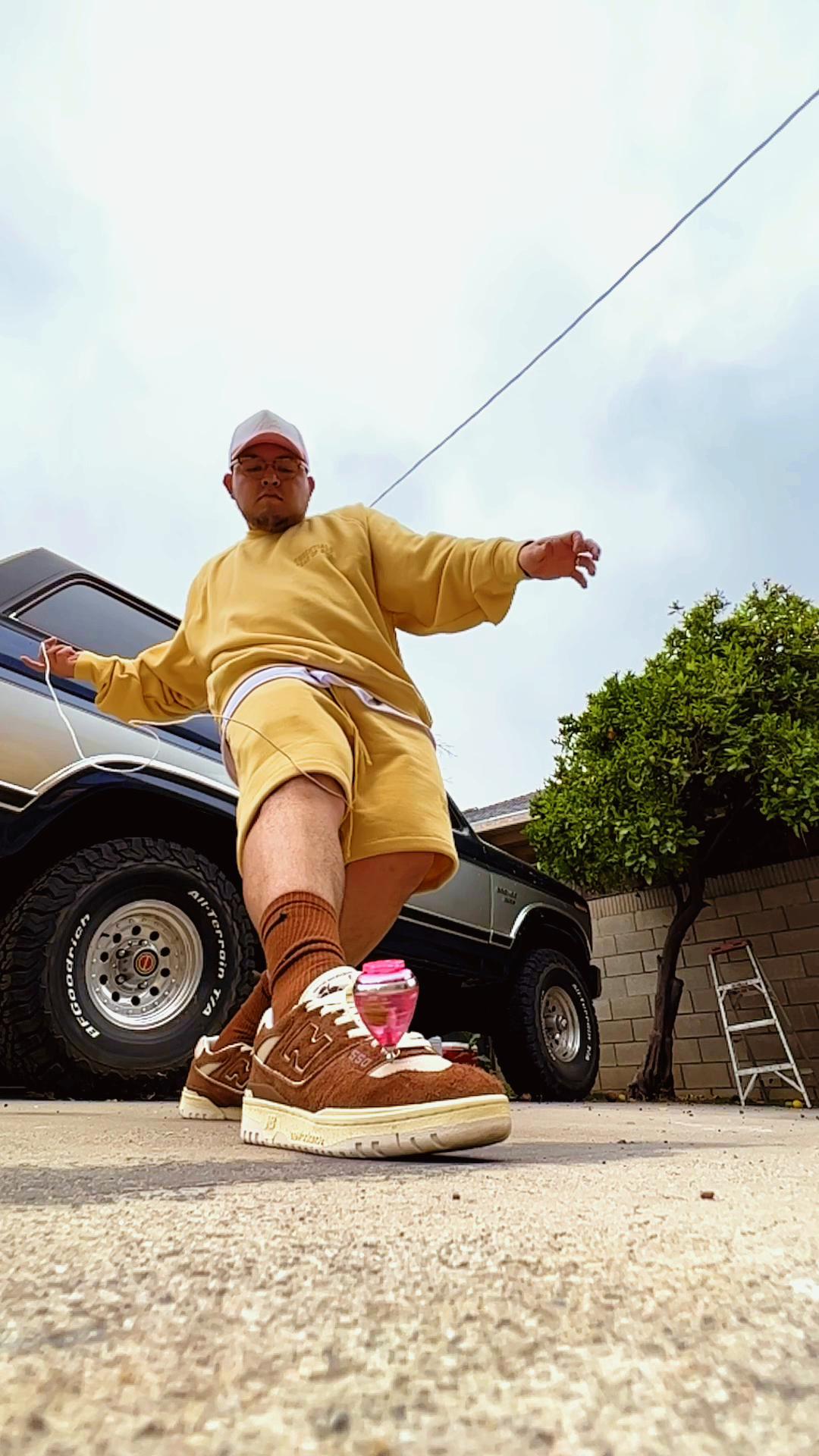 TikTok post by @mig.bee for New Balance. Caption reads: Had to put on the Fear of God and @New Balance on....