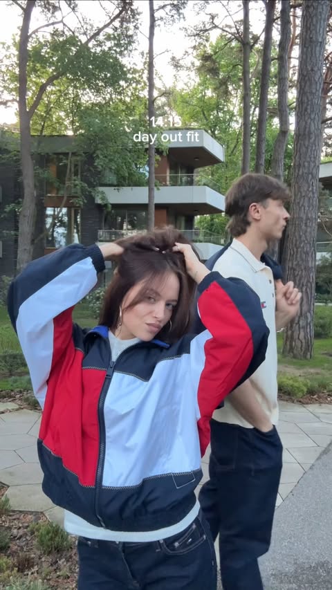 Instagram post by @kornelijamiskeliunaite for Tommy Hilfiger. Caption reads: A day in Tommy @TOMMYHILFIGER #tommyhilfiger....