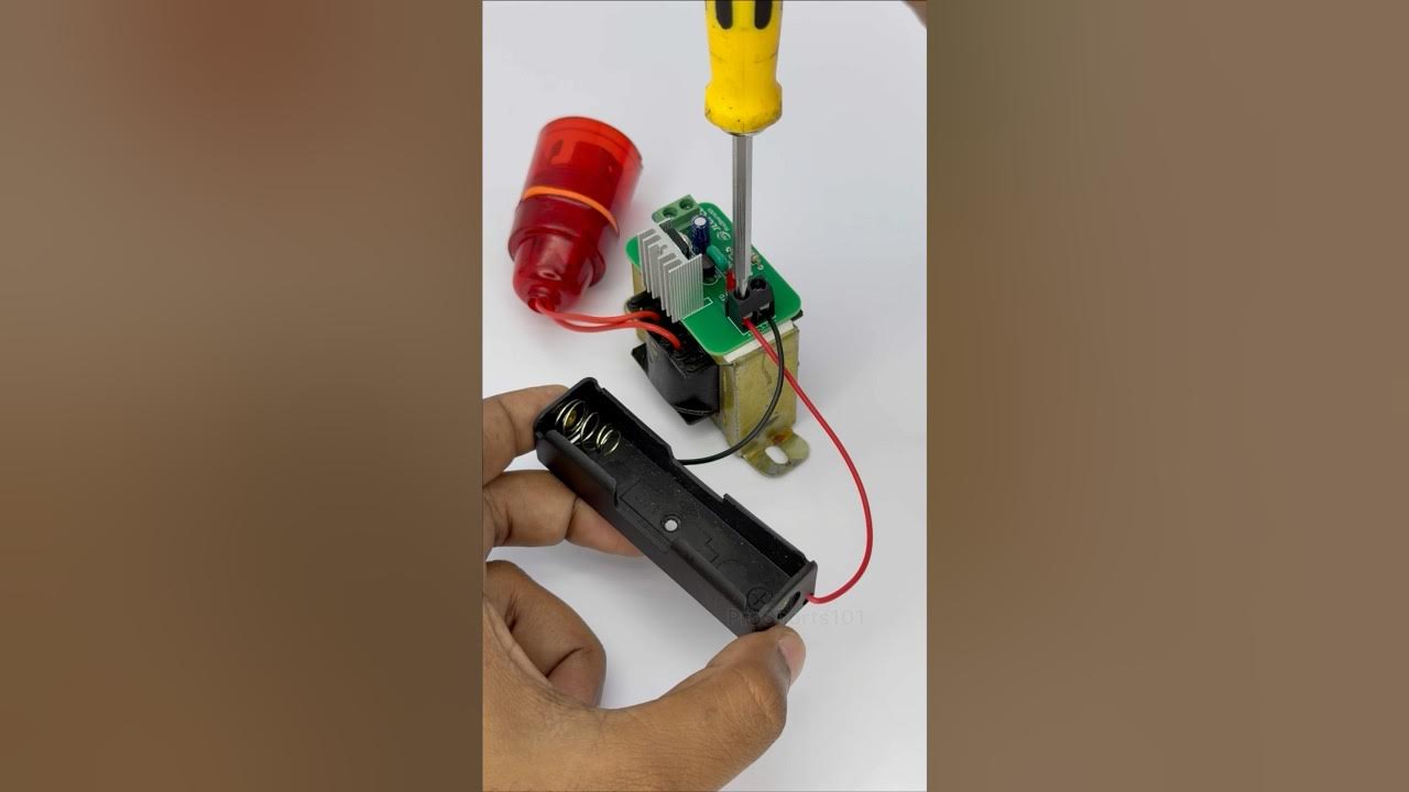 YouTube post by @proshorts101 for JLCPCB. Caption reads: How To Build Mini Inverter (3.7v to 230v).