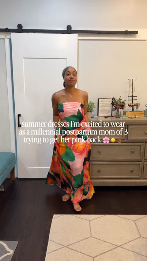 Instagram post by @alexabroderick_ for EXPRESS. Caption reads: [...] for a good sundress and these ones from....