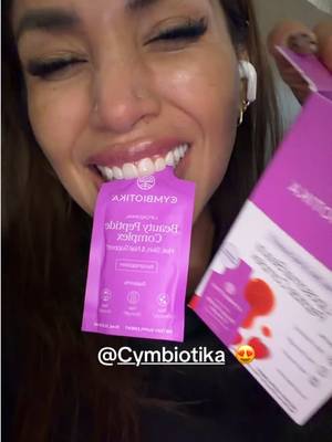 TikTok post by @paomcaleer for Cymbiotika. Caption reads: @Cymbiotika #cymbiotika #skincare #pielbonita....