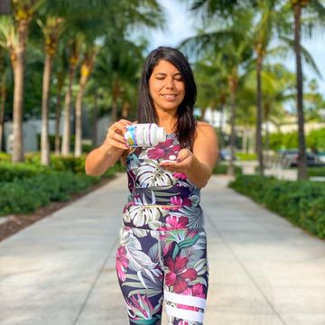 Instagram post by @ettevi_wanderlust for Natural Factors. Caption reads: [...] with Stress-Relax Pharma GABA from....