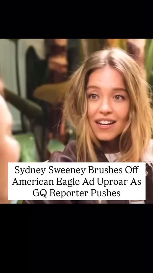 Instagram post by @mosheh for People Magazine. Caption reads: Sydney Sweeney dismissed online backlash against....