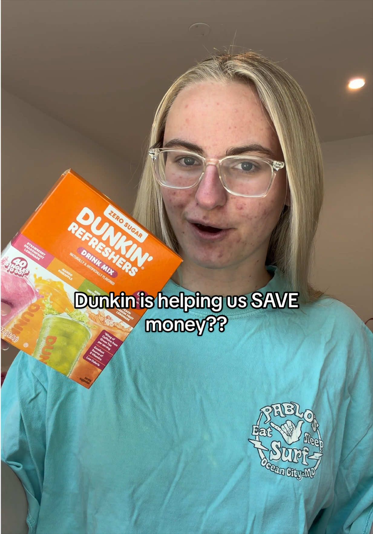 TikTok post by @pipercrawford6 for Singles To Go. Caption reads: [...] to thank you!! #dunkinrefreshers....