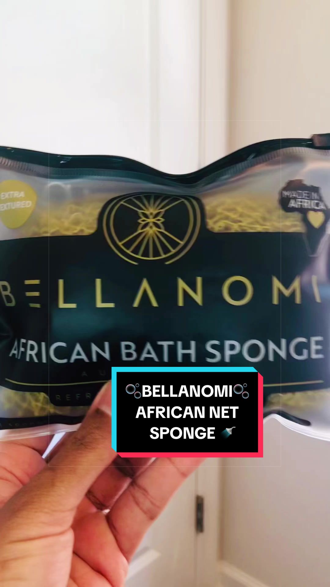 TikTok post by @iamsamone222 for Bellanomi. Caption reads: 🚿 Elevate your shower routine with @Bellanomi....