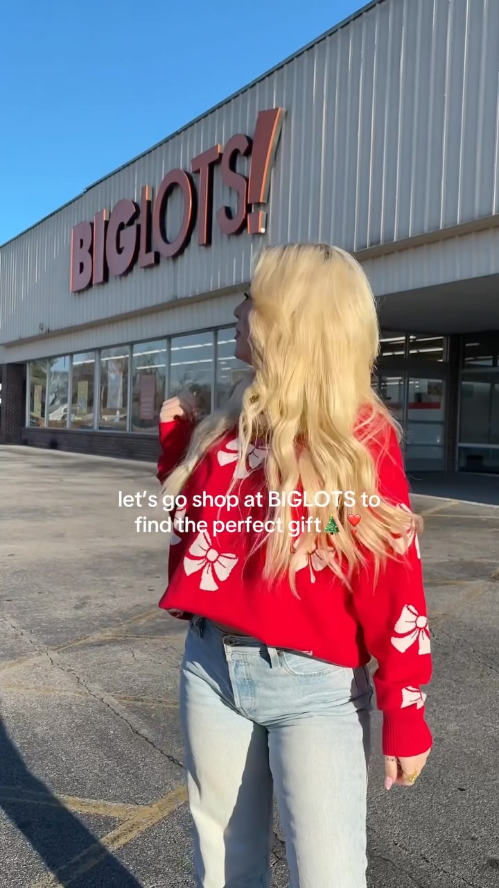 Instagram post by @bella_woodard for biglots. Caption reads: #ad @biglots made my holiday shopping this season....