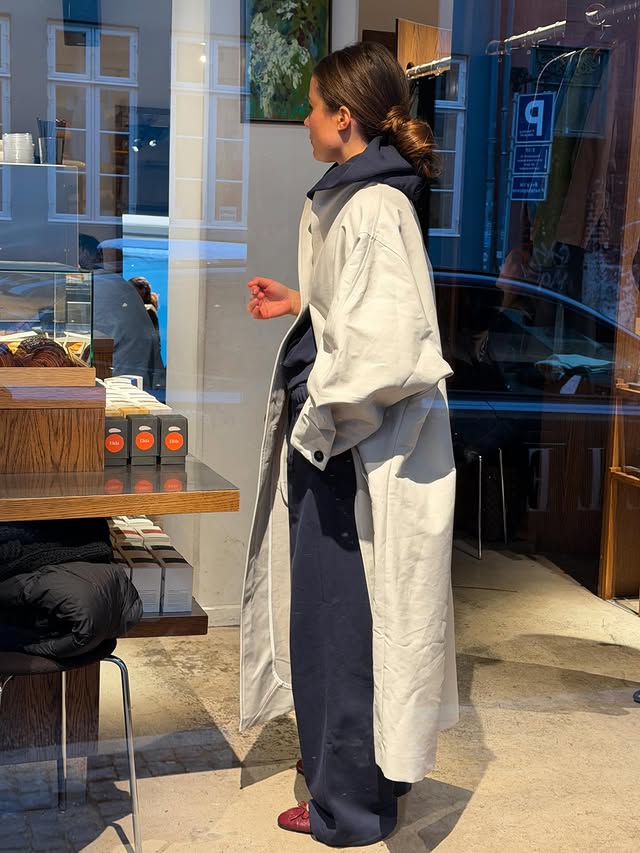 Instagram post by @manondevelder for PANGAIA. Caption reads: [...] shows & showroom visits!!! Comfy in @pangaia.