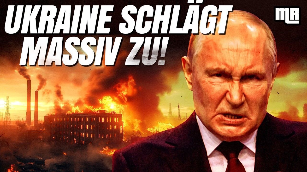 YouTube post by @MarkReicher for Saily. Caption reads: Jetzt geht's SCHLAG auf SCHLAG! Luftangriffe....