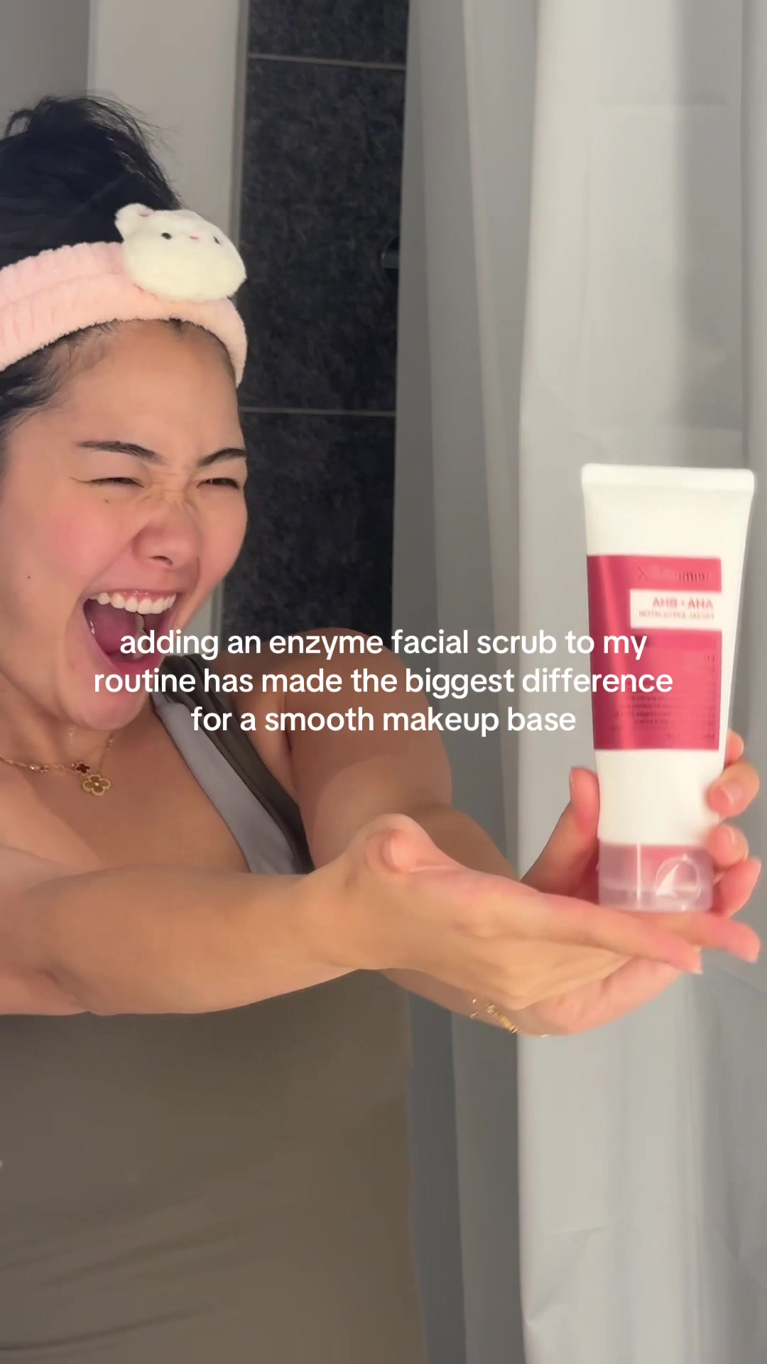 TikTok post by @kztherine for Heimish. Caption reads: [...] in my weekly skin reset routine 🫶....