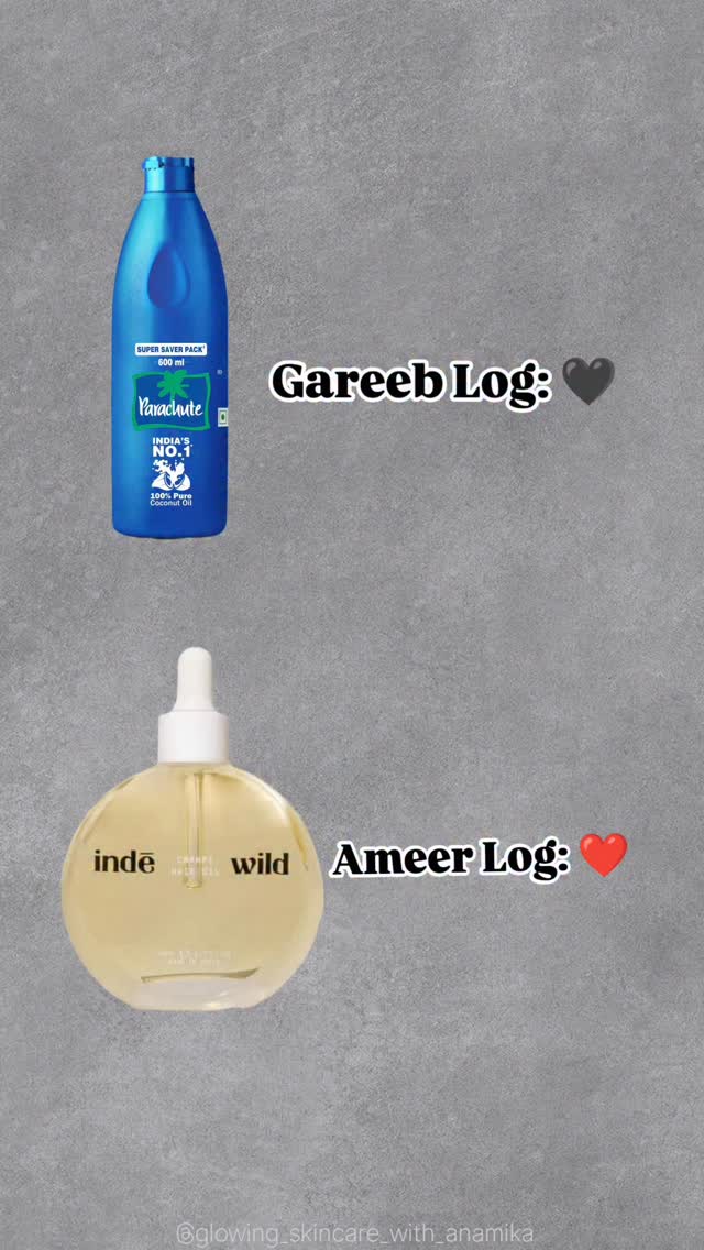 Instagram post by @glowing_skincare_with_anamika for Parachute Advansed. Caption reads: Jaldi bhejo 🤭, Is mamle mein Main toh gareeb....