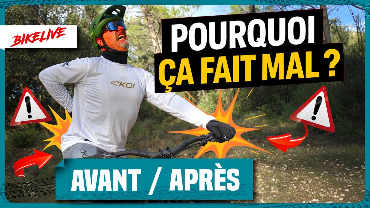 YouTube post by @BikelivebyVéloToutTerrain for Crankbrothers. Caption reads: These mistakes ruin your comfort while mountain....