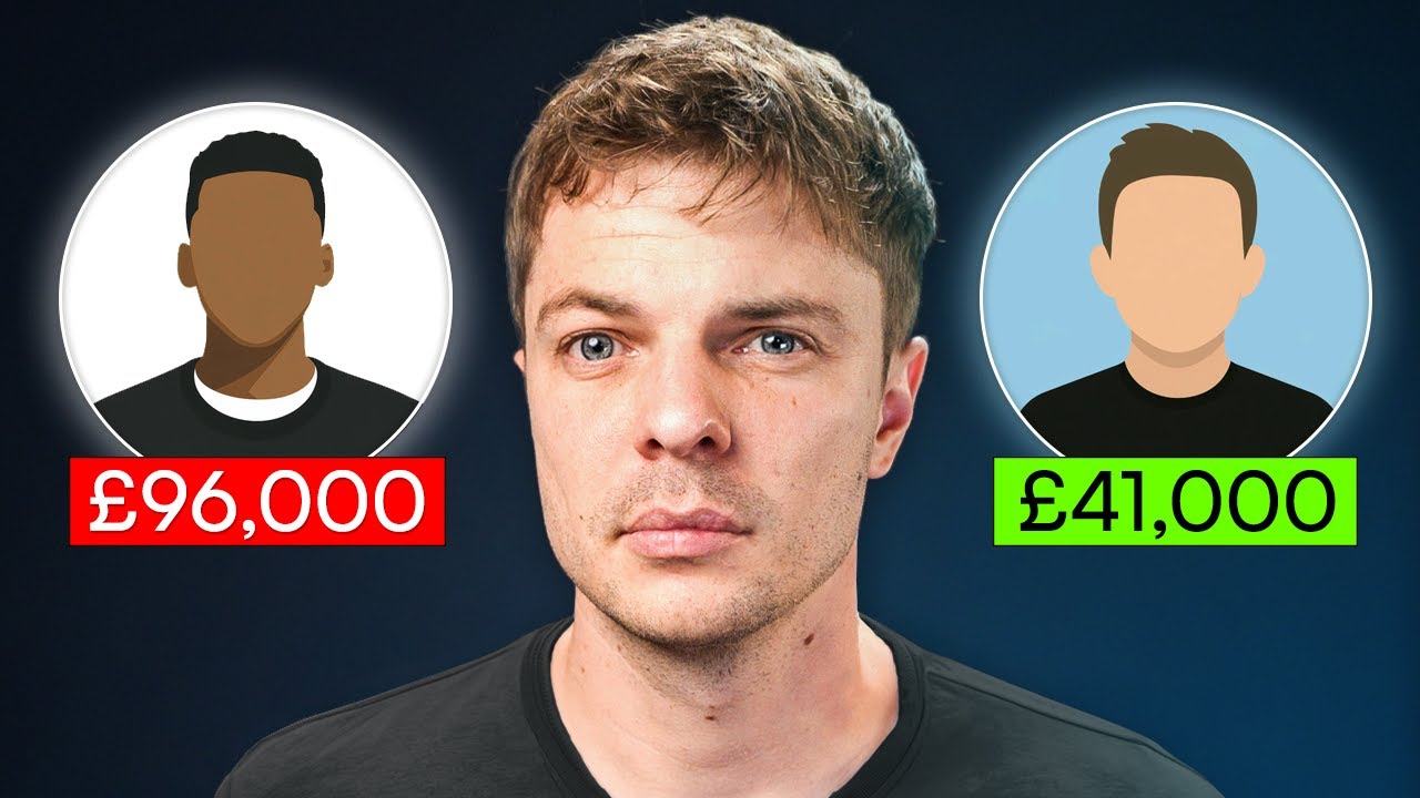 YouTube post by @DamienTalksMoney for Trading 212. Caption reads: Do You Earn More Than Your Friends?.