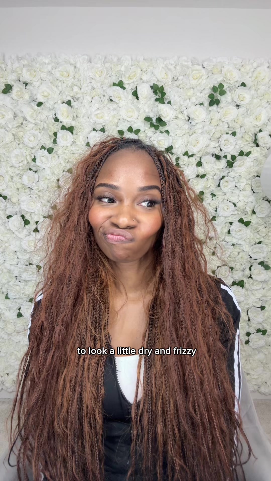 TikTok post by @bridneychantal for Hair by Schwarzkopf USA. Caption reads: My braids just got a glow-up!....