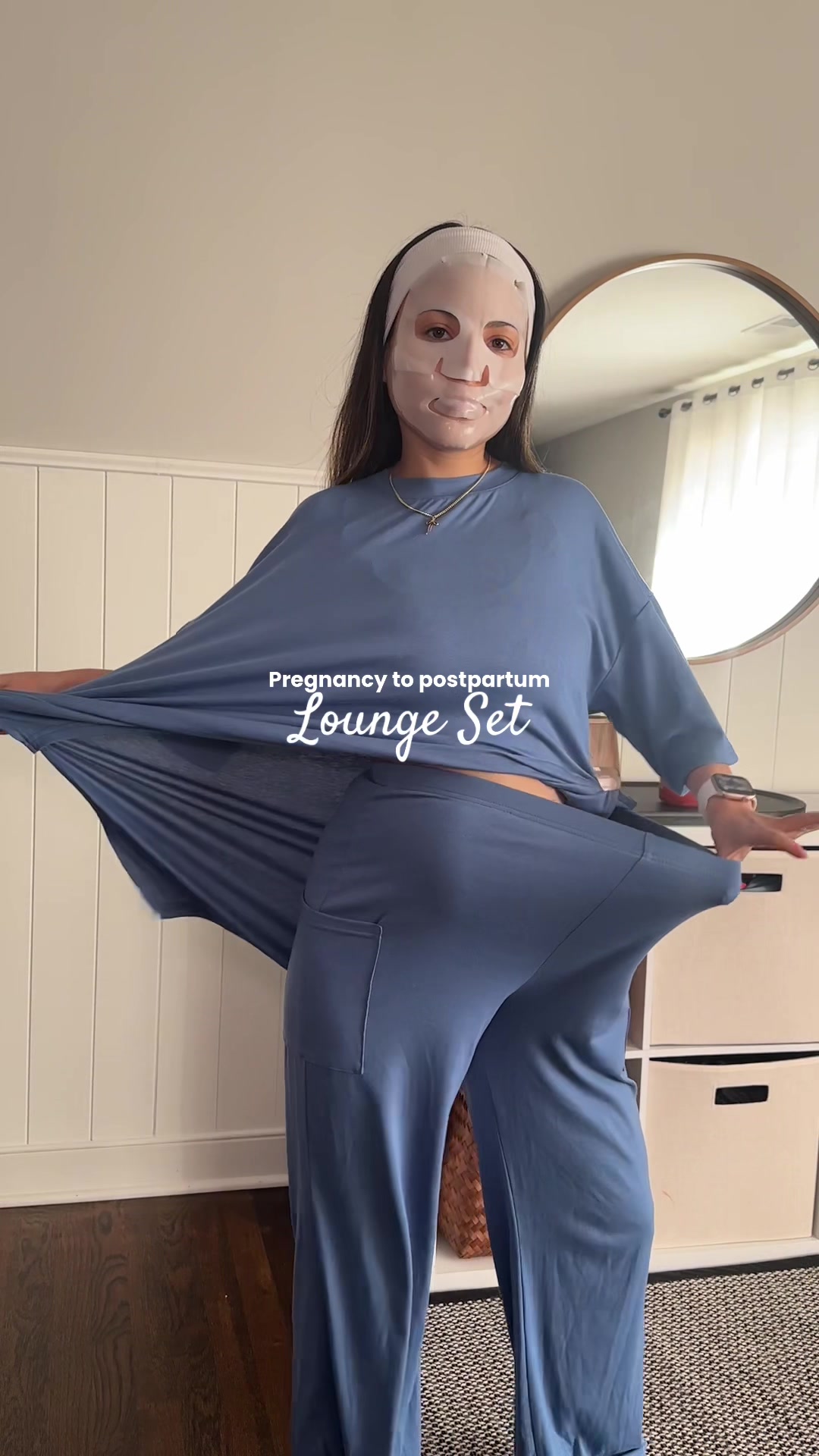 TikTok post by @yussararisco for PrettyGarden. Caption reads: [...] #maternityfashion #maternity @PrettyGarden ....