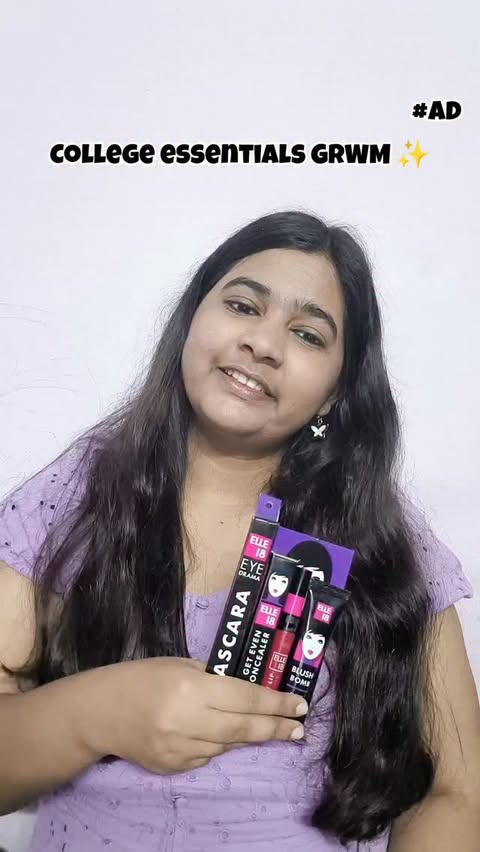 Instagram post by @gorgeous_girl_ayesha for Purplle. Caption reads: #ad Everyday college look with just a few basics....