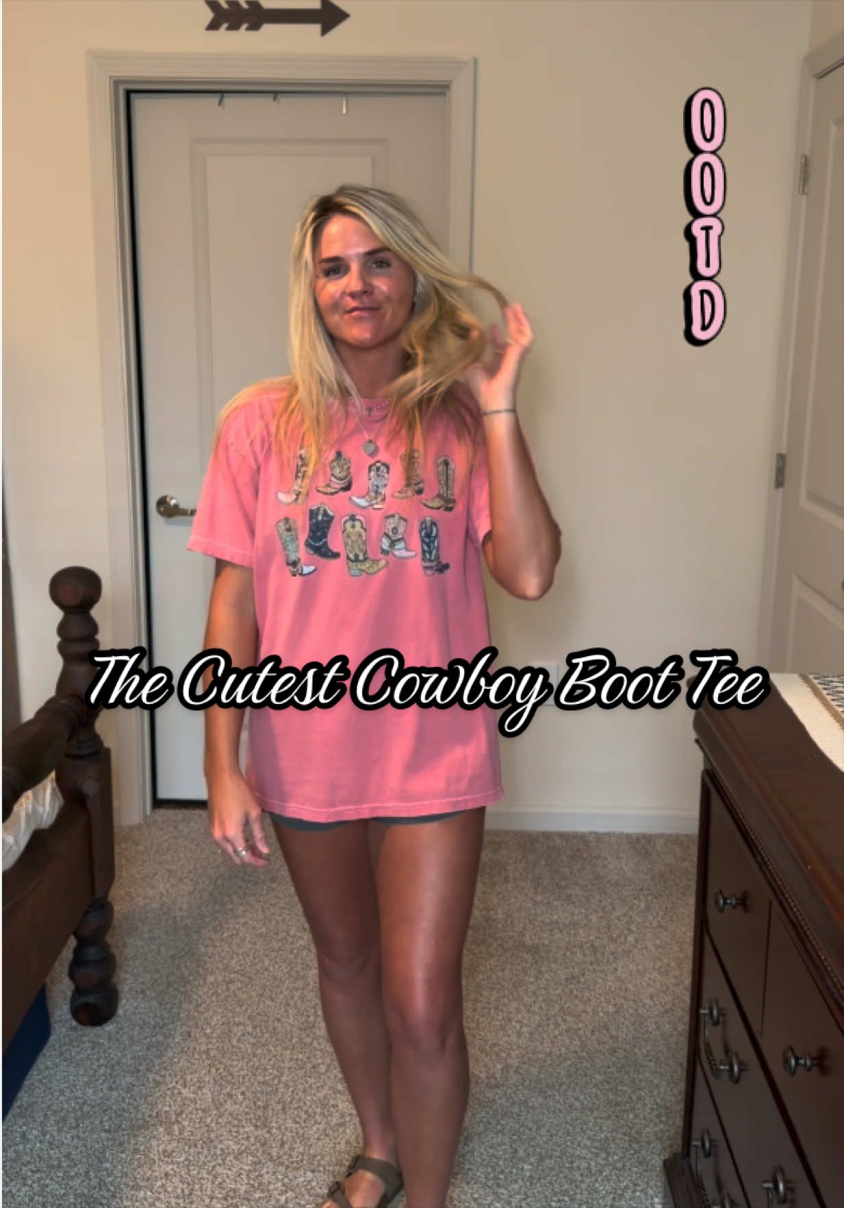 TikTok post by @micaelacooley for Refinery Number One. Caption reads: The cutest little tee from @Refinery Number One....