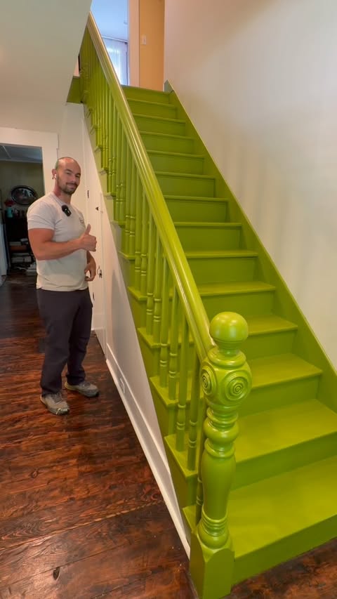 Instagram post by @crcarpentryremodeling for Sherwin-Williams. Caption reads: [...] Green SW 6706, also known as....