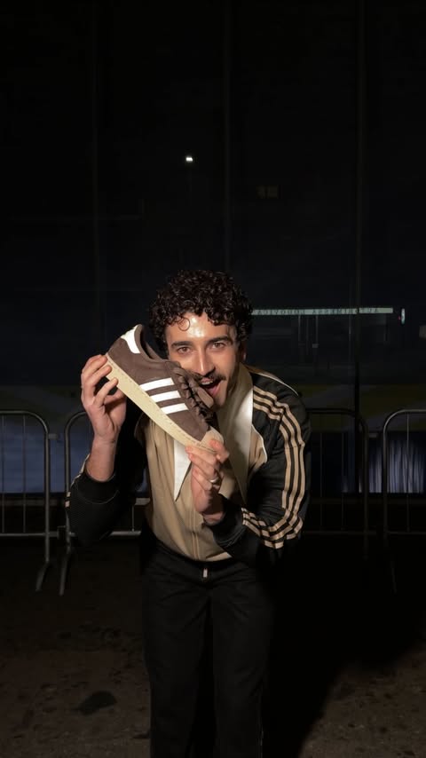 Instagram post by @gio0ele for AW LAB. Caption reads: [...] i guess? look total @adidasita gift via....