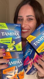 Instagram post by @ginecologa.calcagni for Tampax. Caption reads: Alcune domande sui tampax possono sembrare buffe o....