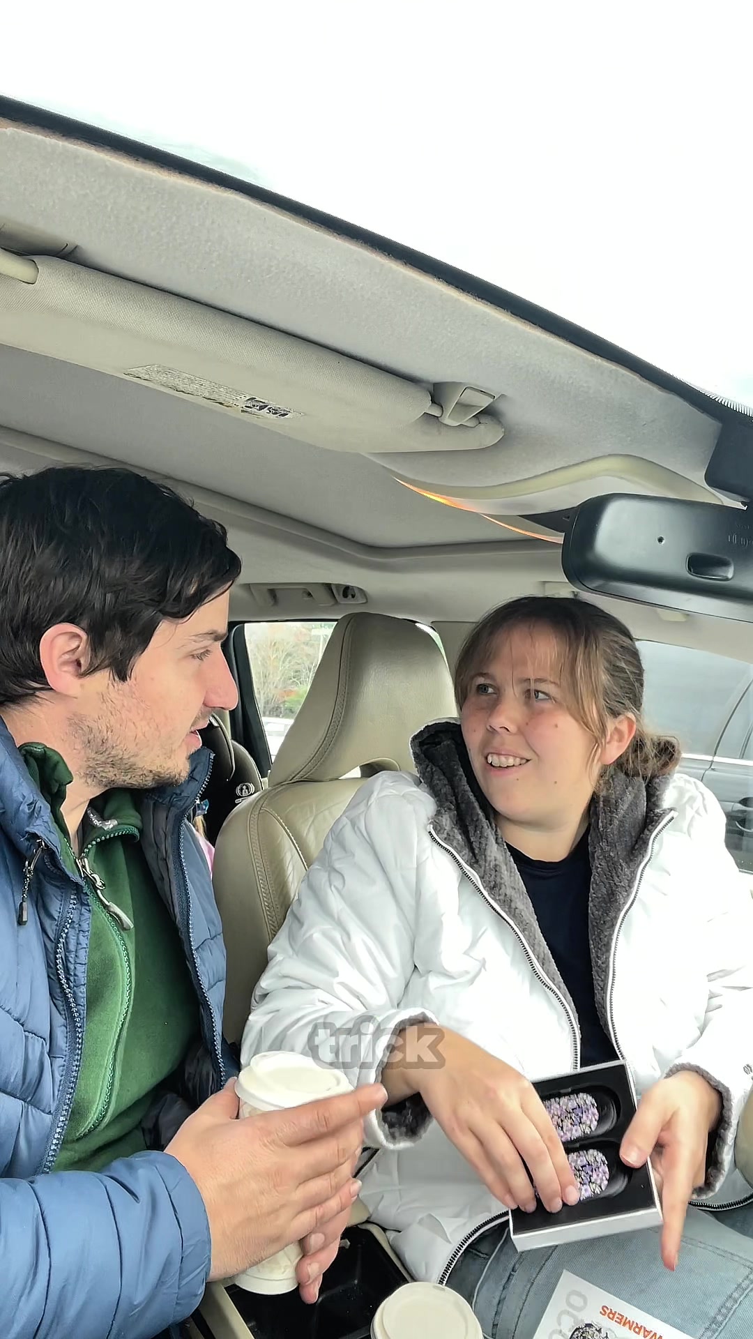 TikTok post by @itsacretelife for Ocoopa. Caption reads: Keeping warm this winter with @warmwithocoopa  ....