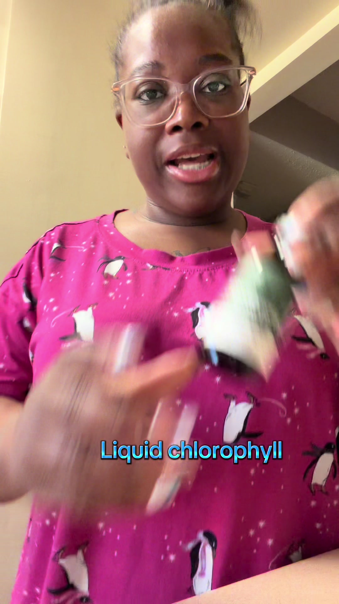 TikTok post by @neaka_baby for Earth Harmony. Caption reads: [...] #digestivehealth #liquidchlorophyll @Earth....