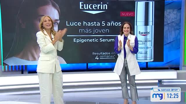 Instagram post by @franciscadazadermatologia for Eucerin. Caption reads: ✨ Este año realizamos un Estudio Clínico en Chile....
